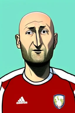 Fabien Barthez A goal keeper cartoon 2d