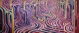 A light purple maze of illusion painted by Edvard Munch