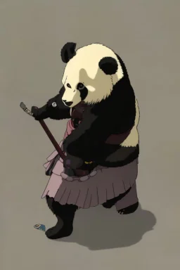 Panda in samurai armour