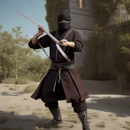 ninja outfit holding katana, unreal engine 5, octane render,cinema4d, dynamic lighting, 8k, redshift render, highly, hyperrealism ultra detailed, hyper realistic.