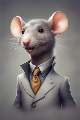 Anthropomorphic animal character of rat