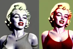 Marilyn Monroe, only wearing a thick sweater