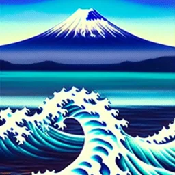 Ultra detailed fullbody Portrait in oil on canvas of Great Wave off Kangawa de Hokusai with mount fuji,Green water,extremely detailed digital painting,,intense stare, extremely detailed face, crystal clear eyes, mystical colors ,perfectly centered image, perfect composition, rim light, beautiful lighting,masterpiece ,8k, stunning scene, raytracing, anatomically correct, in the style of Simon Bisley and Ohrai Noriyoshi and robert e howard and Steve Jung and Wizyakuza and uncannyknack