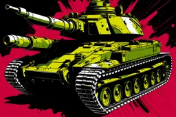 Pop art style tank destroyer