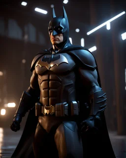 Batman, unreal engine 5, concept art, art station, god lights, ray tracing, RTX, lumen lighting, ultra detail, volumetric lighting, 3d