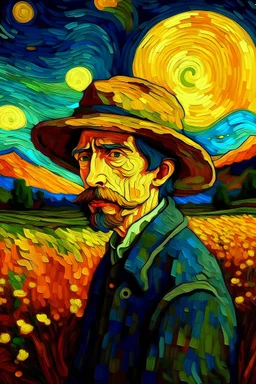 Anime in the colors of Van Gogh's paintings