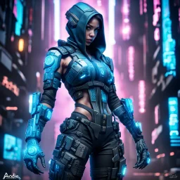 Fhoto full body, reality, Raw, sub zero as cyberpunk , digital art, with logo text "addie", intricate details, powerful composition, captivating, , trending on artstation, sharp focus, studio photo, intricate details, highly detailed high tech, by addie_digi