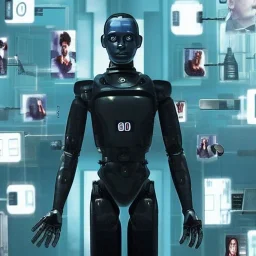 The 2004 movie, I, Robot, set in 2035, imagined a world in which intelligent robots fulfilled public and domestic service positions. But, when Detective Del Spooner starts investigating a suicide case, he uncovers a sinister plot to enslave humanity, orchestrated by (spoiler) the AI created to protect it. The film used Asimov’s Three Laws of Robotics 8k matte painting digital art