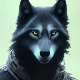 award winning portrait of a male anthropomorphic black wolf long vblack hair. character design by cory loftis, fenghua zhong, ryohei hase, ismail inceoglu and ruan jia. artstation, artistic lighting, highly detailed, photorealistic, fantasy