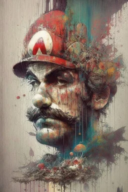 Mario Bros by Carne Griffiths and Alex Ross and Leonardo DaVinci