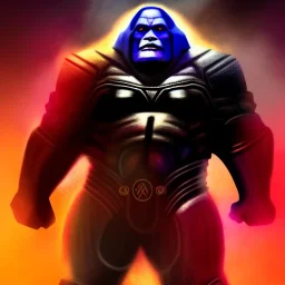 ultra detailed fullbody portrait of Darkseid ,wearing Armor, extremely detailed digital painting, extremely detailed face,crystal clear eyes, in the style of robert e howard and pablo oliveira and Ken Kelley and Keith Parkinson , mystical colors, perfectly centered image, perfect composition, rim light, beautiful lighting,8k, stunning scene, raytracing