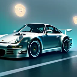 fullbody Drawing of 'Porsche 959'intricate detail,by andrea bonelli,Kilian Eng,Ohrai,evan lee,three quarters view, Futuristic Vehicle design study, toned colors,16k