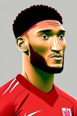 Joe Gomez English football player r ,cartoon 2d