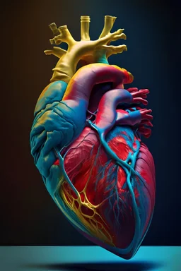 Human heart reaistic paint