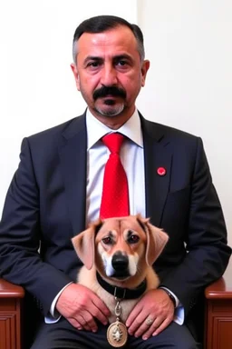 The head of the Syrian interim government, Abdul Rahman Mustafa, is wearing a dog body.