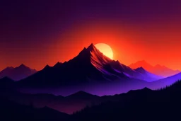 a d t k y e g mountain sunset purple orange