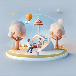 father's day clipart, playground scene, isolated white background, cinematic lighting effect, charming, bokeh, digital painting, soft lighting, , 4K resolution, photorealistic rendering, highly detailed clean, vector image, photorealistic masterpiece, professional photography, simple space backdrop, flat white background, isometric, vibrant vector