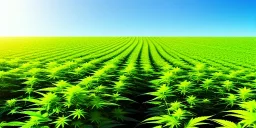 detailed, magnificent, realistic, colorful, epic, ray tracing, cinematic, 8k, HD, Ultra High Definition, photo film, film grain, high quality marijuana plant field