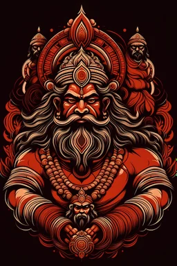 Lord hanumanji abstract mythology highend fashion utility