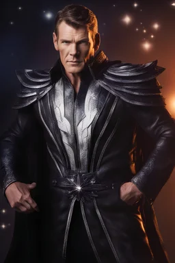 Alan Ritchson/Leonard Nimoy/Paul Stanley/Elvis Presley hybrid as Steven J. Kankels