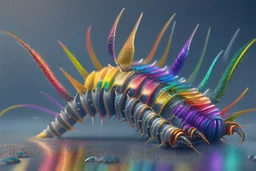 rainbow stinger, perfect composition, hyperrealistic, super detailed, 8k, high quality, trending on artstation, studio photo, highly detailed, wide borders