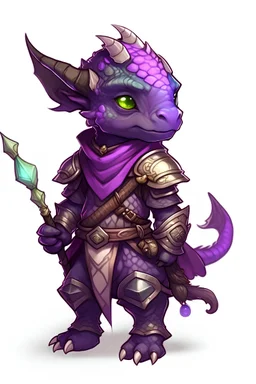 cute purple iridescent dragonborn ranger dnd