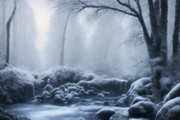 RIVER ROCK FOREST WINTER