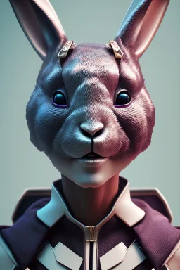 Portrait Sweet Rabbit ceramic mask, purple, suit, photo studio, black background, unreal engine 5, concept art, ray tracing, lumen lighting, ultra detail, volumetric lighting, 3d.