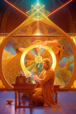 730512662 photorealistic fantasy illustration of I calculated a phantasm to glimpse Pythagoras's golden thigh While performing cult mathematics in the style of Dan Mumford, artgerm, Alphonse Mucha. HDR, dof, deep focus, hyper realistic, magic, mystical, 3d render, octane render, hypersigil