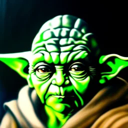 Ultra detailed fullbody Portrait in oil on canvas of Master Yoda ,intense stare, extremely detailed digital painting, extremely detailed face,crystal clear Big Glowing eyes, mystical colors ,perfectly centered image, perfect composition, rim light, beautiful lighting, 8k, stunning scene, raytracing, anatomically correct, in the style of robert e howard and Ken Kelley and Ohrai Noriyoshi and Simon Bisley and tomzj1