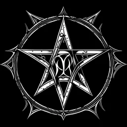 A draw of a pentagram inverted