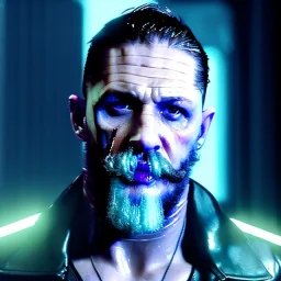 Actor, tom hardy, replicant man, blade runner style, rain, fog, neon ambient, gradient color, clean skin, circuits, latex coat, cyber punk, neon, tubes, portrait, studio photo, unreal engine 5, smooth color, 16 bit, god lights, ray tracing, RTX, lumen lighting, ultra deatail, volumetric lighting, 3d, finely drawn, hd.