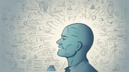 An illustrative image of a confident and smiling individual, symbolizing self-confidence and positive thinking. The image represents the power of the mind and belief in one's abilities to achieve success and overcome challenges.