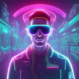 Men neon future cyberpunk cocaine