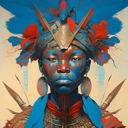 portrait of warrior africa by james jean