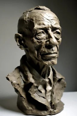 deformed sculpture of a man