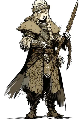 Girl Archer concept art, small head