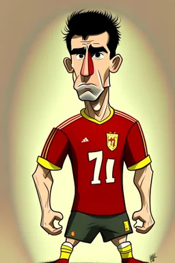 Nicholas Williams Spanish football player cartoon 2d