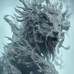 A portrait of a crystalline beast, mythical,fantasy , magnificent, majestic, highly intricate, Realistic photography, incredibly detailed, ultra high resolution, 8k, complex 3d render, cinema 4d