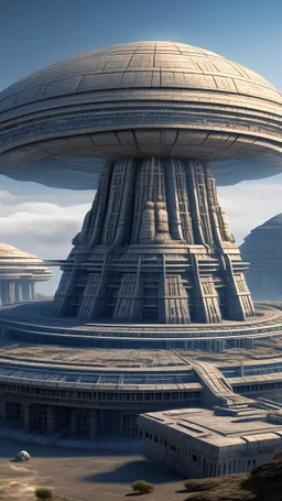 Old Sumerian temples with alien species and space stations