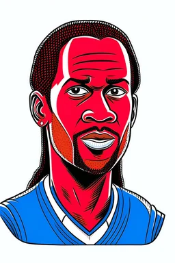 Didier Drogba Footballer, cartoon 2d