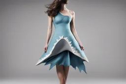 наряд платье что напоминает акулу