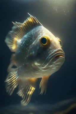 A fish with a human body ,cinematic lighting, 4k resolution, smooth details.