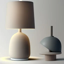 a picture for a webshop for a cozy nordic design table lamp in neutral colors.