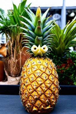 I want to go home; Lowbrow Avant Garde Art Deco Pineapple
