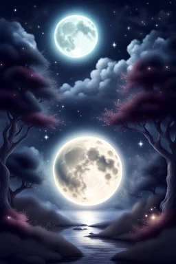 beautiful magical moon