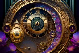 Clockwork Wonderland: Combine elements of Lewis Carroll's Wonderland with intricate clockwork mechanisms and surreal landscapes, exploring the concept of time. Brushstroke driven style of Impressionism with realistic subject matter