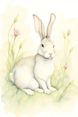 in style, Maggie Vandewall, creates graphite drawings and watercolor paintings. rabbits, animals and enchanted nature scenes. With a passion for the organic world, storybook.