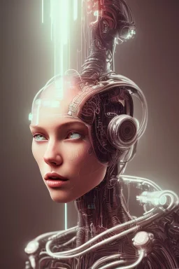 cyberpunk, glass body, women, portrai, open mouth, perfect skin, tron, cyborg , perfekt, real, dream, hr giger