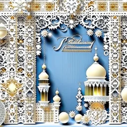 White sparking ramadan's greetings